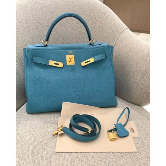 Hermes Germany Weinheimer togo leather Turquoise 7P