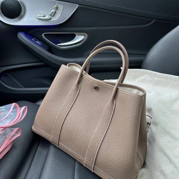 Hermes N-TOGO NEGONDA togo leather Etoupe 8C