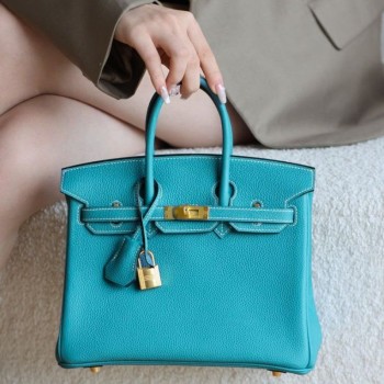 Hermes Spain Fontanellas togo leather Bleu Paon 7F Hermes Spain Fontanellas togo leather Bleu Paon 7F