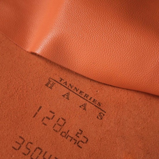 Hermes France HAAS evercolor leather Orange Hermes 93