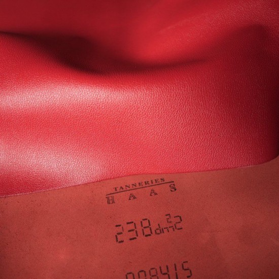 Hermes France HAAS evercolor leather Rouge Casaque Q5 Hermes France HAAS evercolor leather Rouge Casaque Q5