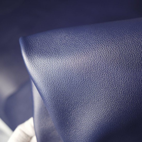 Hermes Italy POMARI evercolor leather Blue Saphir 73 Hermes Italy POMARI evercolor leather Blue Saphir 73