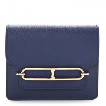 Hermes Italy POMARI evercolor leather Blue Saphir 73 Hermes Italy POMARI evercolor leather Blue Saphir 73