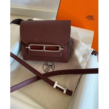 Hermes Italy POMARI evercolor leather Bordeaux 57