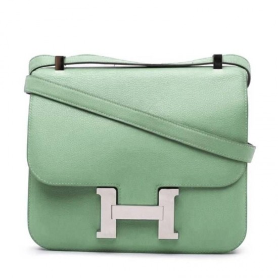 Hermes Italy POMARI evercolor leather Menthe 6W