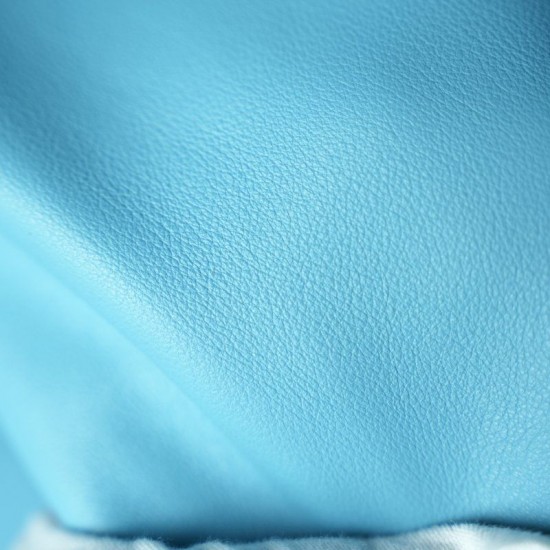 Hermes Italy POMARI swift leather Blue Atoll 3P Hermes Italy POMARI swift leather Blue Atoll 3P