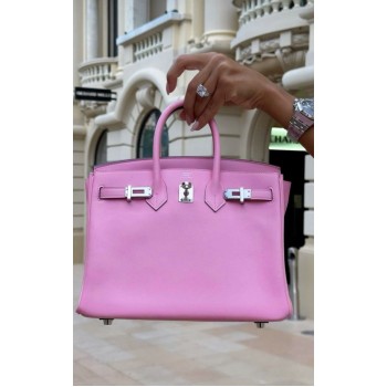 Hermes Italy POMARI swift leather Cyclamen 5H Hermes Italy POMARI swift leather Cyclamen 5H