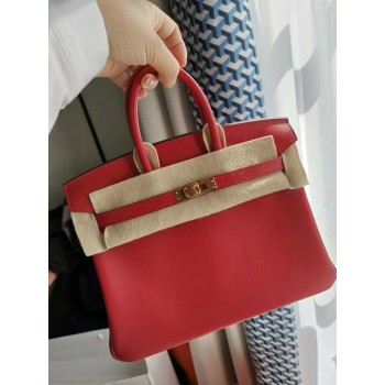 Hermes Italy POMARI swift leather Rouge Casaque Q5 Hermes Italy POMARI swift leather Rouge Casaque Q5