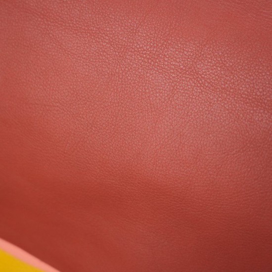 Hermes Italy POMARI swift leather Rouge Duchesse 2V Hermes Italy POMARI swift leather Rouge Duchesse 2V