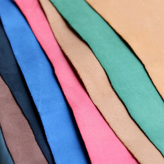 Italy colorful matt saturated dye vegetable tanned leather