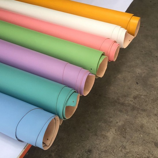 Italy macaron vegetable tanned cattle skin leather