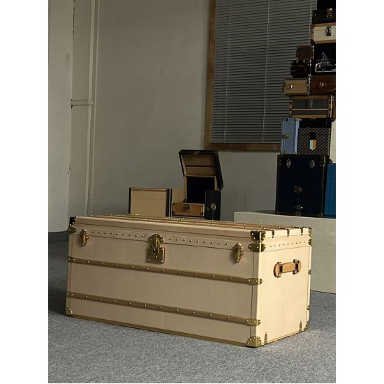 Monumental work - 1930 LV Monogram Malle Courrier Lozine Trunk 110 material kit