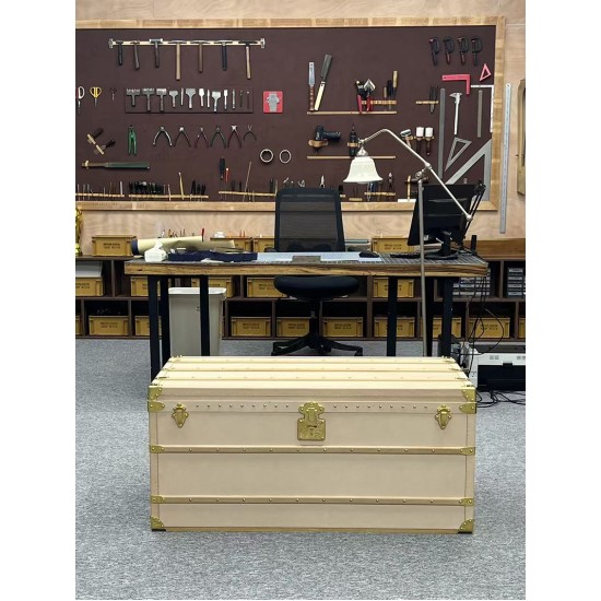 Monumental work - 1930 LV Monogram Malle Courrier Lozine Trunk 110 material kit