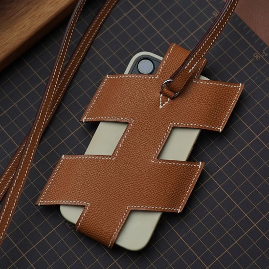 Professional material kit, Hermes Tag Phone case, France epsom, Free shipping worldwide