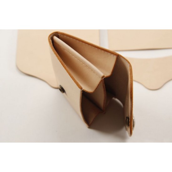 Precut leather material kit 3 fold coin purse M-22 Precut leather material kit 3 fold coin purse M-22