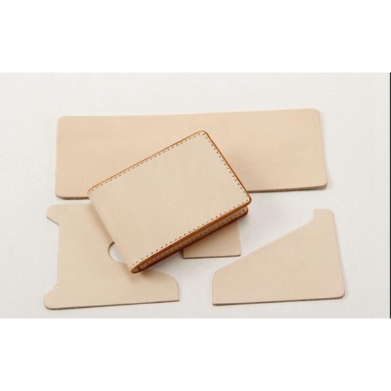 Precut leather material kit card case M-35