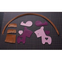 Professional material kit, Hermes Rodeo pegasus charm, sheepskin, Free shipping worldwide