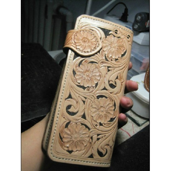 PDF Leather craft patterns, long wallet pattern, leather tooling patterns, Instant download, Sheridan-06,Leather tracking patterns
