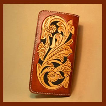 PDF Leather craft pattern long wallet pattern leather purse pattern Instant download western-3 leather tracking patterns