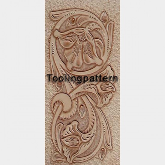 PDF Leather craft pattern long wallet pattern leather purse pattern Instant download western-4 leather tracking patterns
