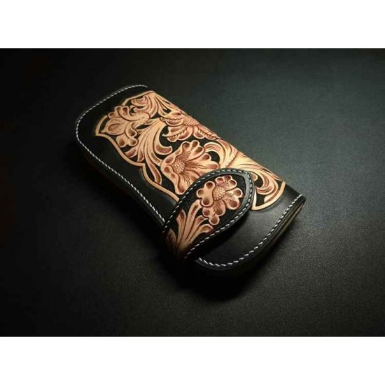 3 in 1 - Leather tracking pattern long wallet pattern leather purse pattern Instant download western-7