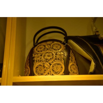 With instruction Leathercraft pattern sheridan Shell Bag Leather pattern leather bag pattern