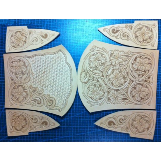 With instruction Leathercraft pattern sheridan Shell Bag Leather pattern leather bag pattern