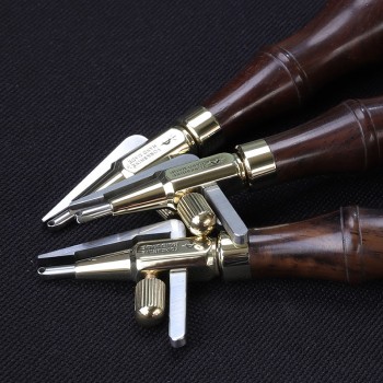 Handmade leather groover