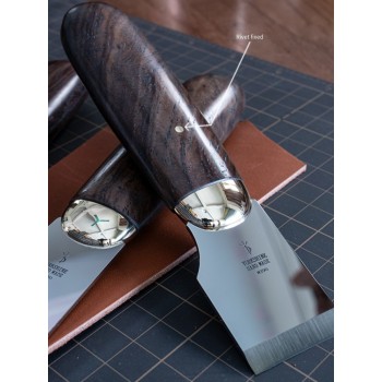 Leather M390 knife