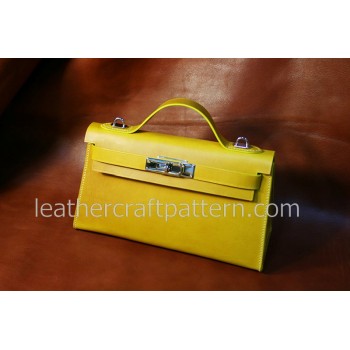 Leather bag sewing pattern, ACC-06, women shoulder bag, hand bag, dress bag, patterns, PDF instant download, leathercraft patterns