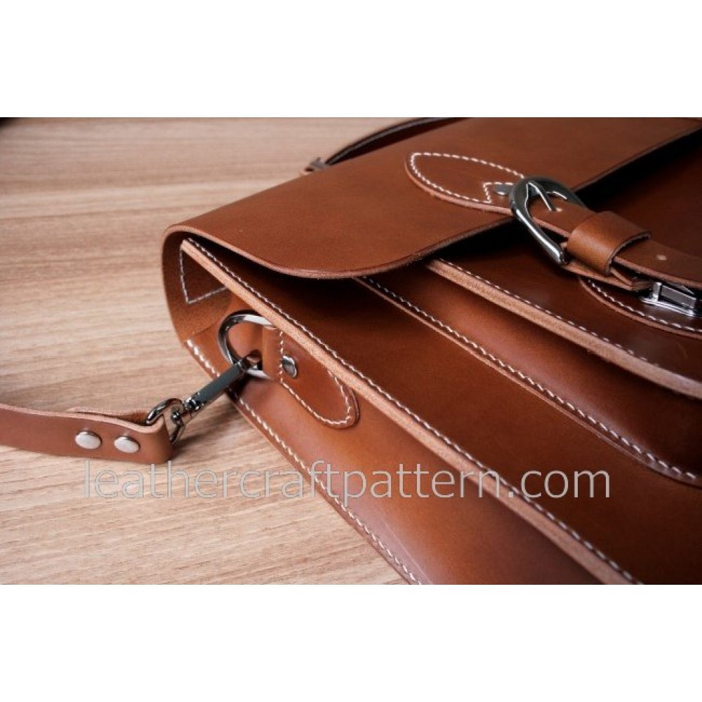 leather briefcase pattern, Cambridge Satchel pattern, shoulder bag, pdf