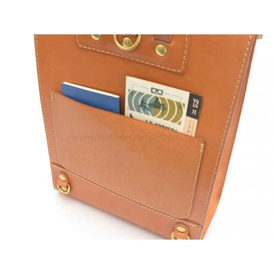 With instruction backpack pattern PDF ACC-104 leather craft patterns leather art leather supply