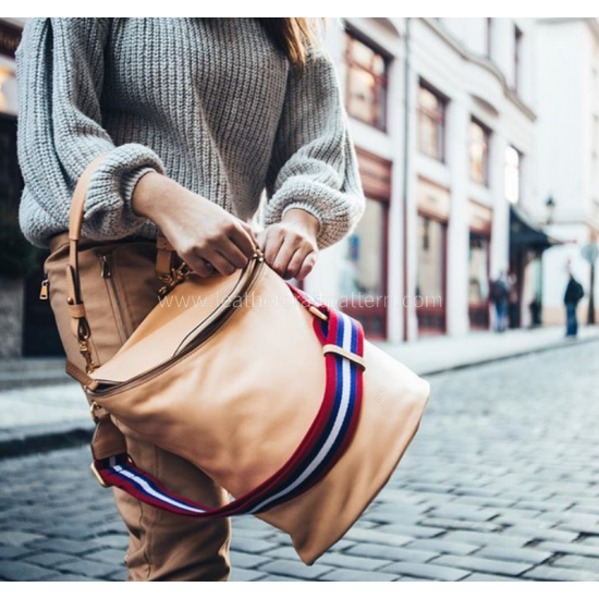 With instruction Bree Stockholm bucket bag pattern drawstring pattern PDF ACC-106 leather craft patterns leathercraft pattern