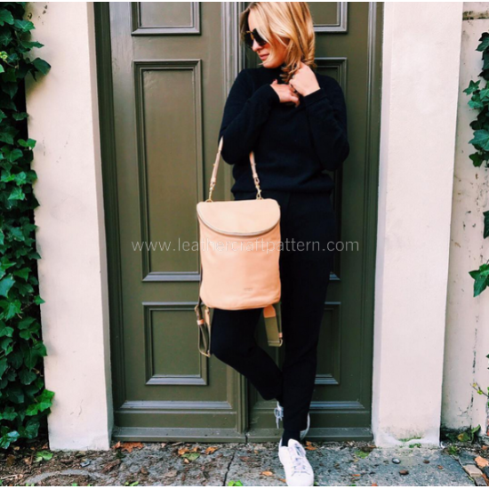 With instruction Bree Stockholm bucket bag pattern drawstring pattern PDF ACC-106 leather craft patterns leathercraft pattern