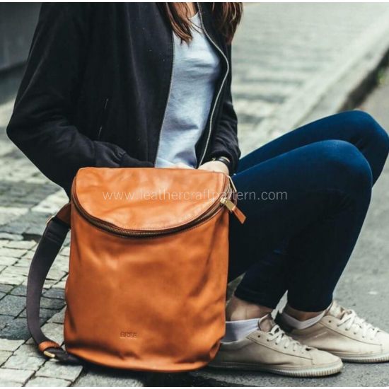 With instruction Bree Stockholm bucket bag pattern drawstring pattern PDF ACC-106 leather craft patterns leathercraft pattern