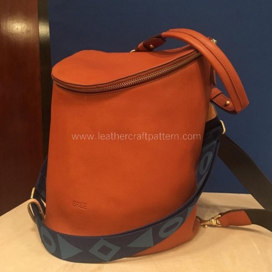 With instruction Bree Stockholm bucket bag pattern drawstring pattern PDF ACC-106 leather craft patterns leathercraft pattern