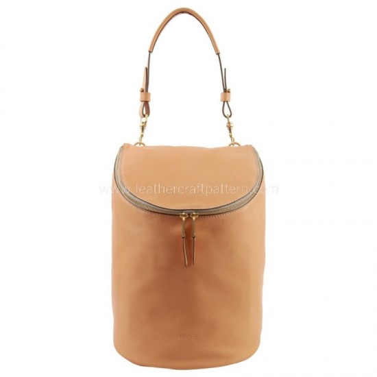 With instruction Bree Stockholm bucket bag pattern drawstring pattern PDF ACC-106 leather craft patterns leathercraft pattern
