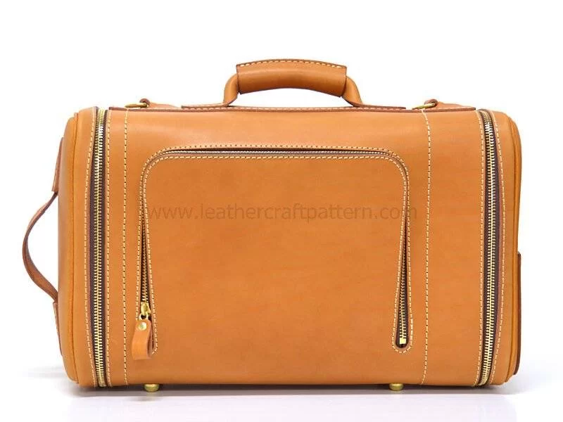 Duffle Bag Travel Pdf Pattern, Duffle Bag Leather Pattern
