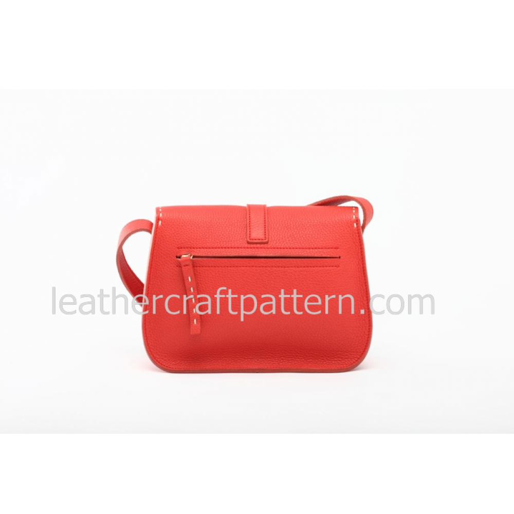 Leather bag sewing pattern, women shoulder bag pattern, handbag pattern