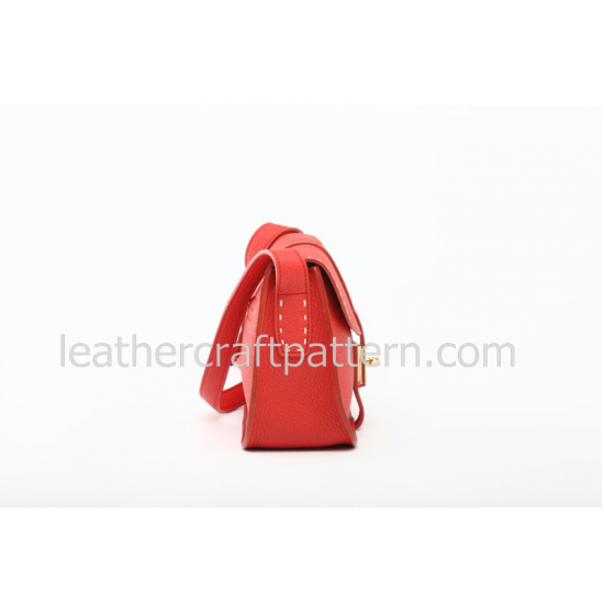 Leather bag sewing pattern, ACC-12, women shoulder bag, hand bag, dress bag, patterns, PDF instant download, leathercraft patterns