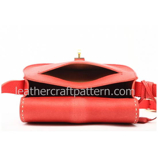 Leather bag sewing pattern, ACC-12, women shoulder bag, hand bag, dress bag, patterns, PDF instant download, leathercraft patterns