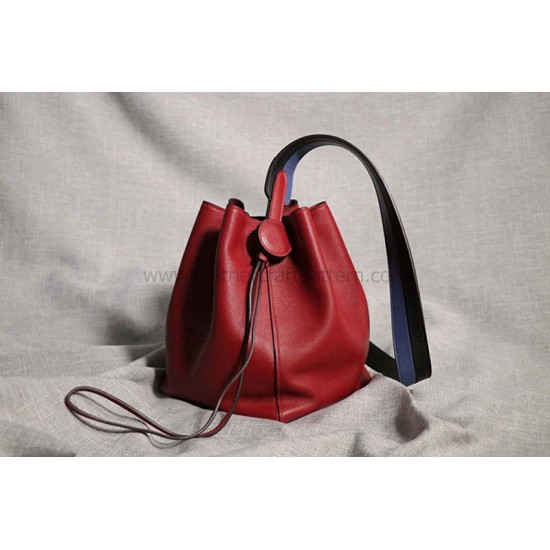 With 80 pictures detailed instruction Hermes Licol drawstring bucket bag pattern pdf download ACC-137
