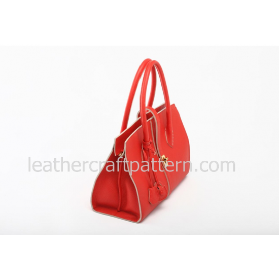 Leather bag sewing Pattern handbag Pattern woman handbag PDF ACC-15 leather craft patterns leather art leather supply 