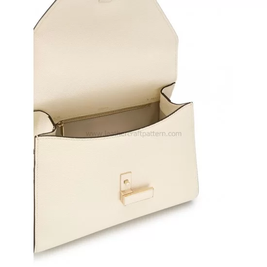 Boxy top handle mini bag - Pergamena White