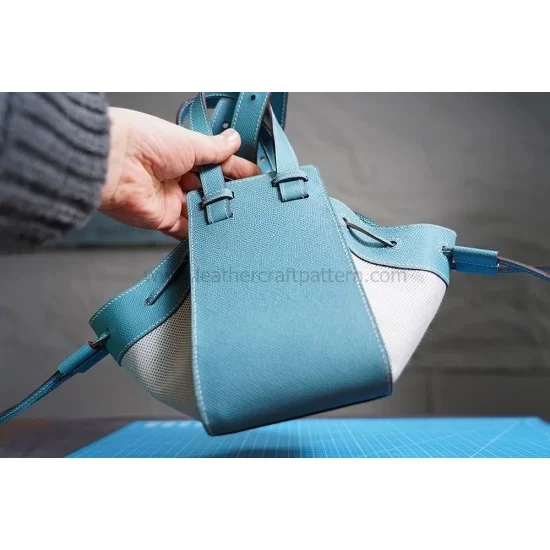 LOEWE Hammock Bake Mini グレーブルー【A-ランク 付属品無】 SchaferandweinerShops Japan - 'Hammock Mini' shoulder bag