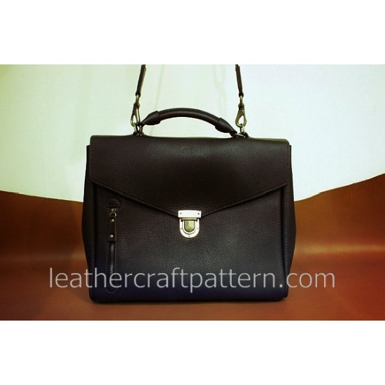 Bag Pattern Briefcase Pattern Man shoulder bag PDF ACC-17 leather craft patterns leather art leather supply 