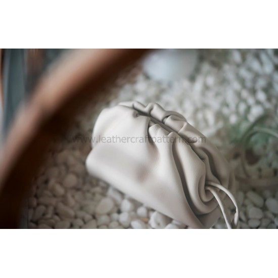 With 50 pictures detailed instruction Bottega Veneta super mini cloud pouch 12 pattern pdf download ACC-171