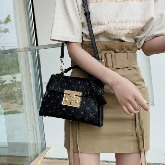 With 304 pictures detailed instruction Gucci padlock GG women handbag pattern pdf download ACC-182