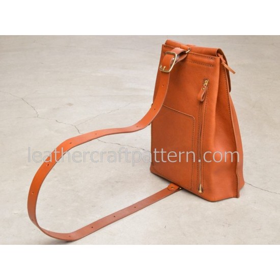 With instruction PDF sewing patterns shoulder bag messenger bag insant download ACC-21 woman bag pattern leather working pattern leather working tools