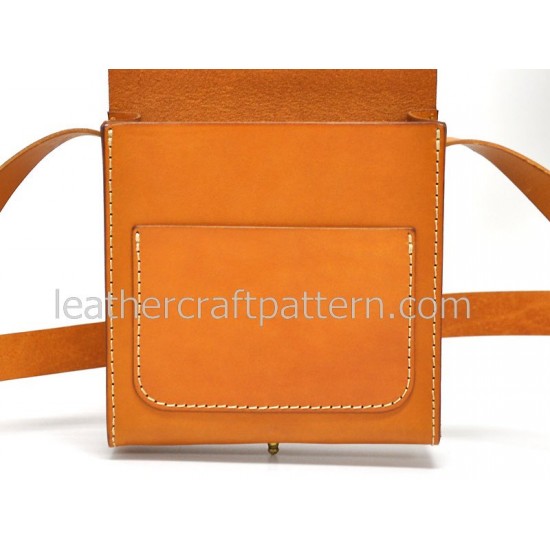 Leather bag sewing patterns leather craft pattern messenger bag pattern ACC-23 PDF instant download